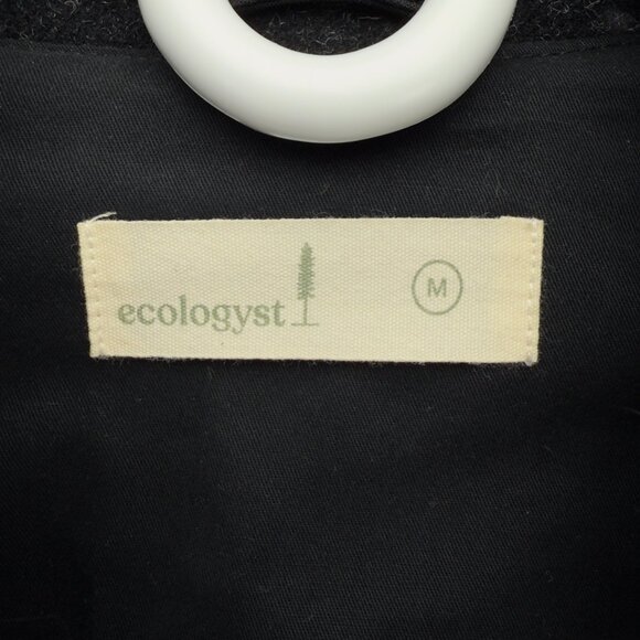 ECOLOGYST Slow Fashion Wool Harbour Coat Charcoal Grey Jacket Contemporary Sz M - Picture 5 of 10